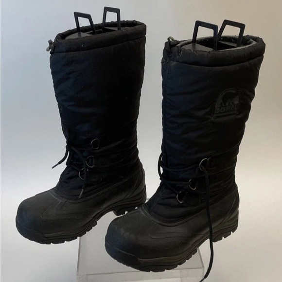Sorel Black Insulated Snow Boots size 9 - Picture 4 of 7